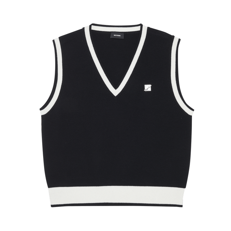 We11done Logo Metal Detail Knit Vest "Black"