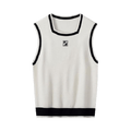 We11done Logo Patched Square Neck Vest "Ivory"