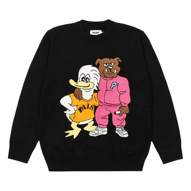 Palace Dog And Duck Knit "Black"