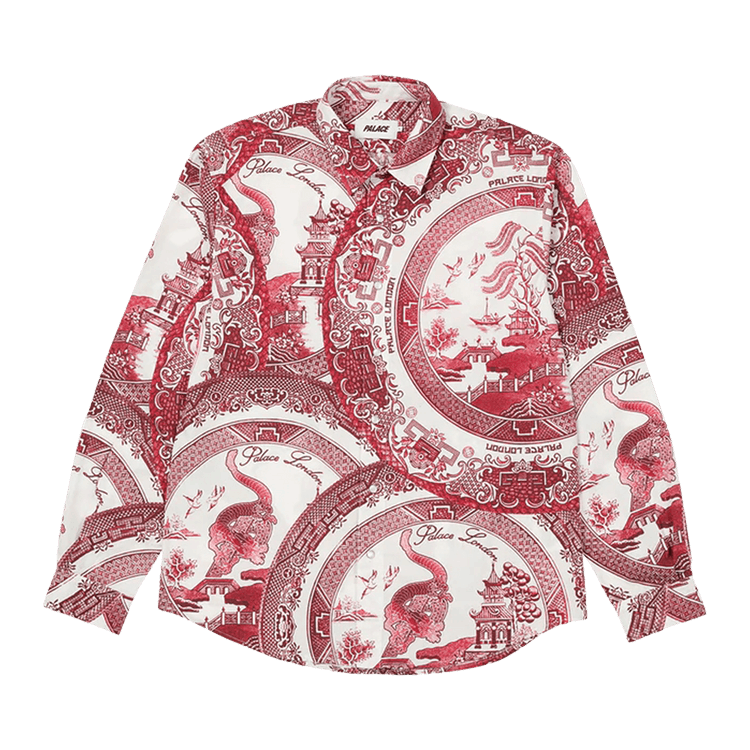 Palace China Plate Shirt "Red"