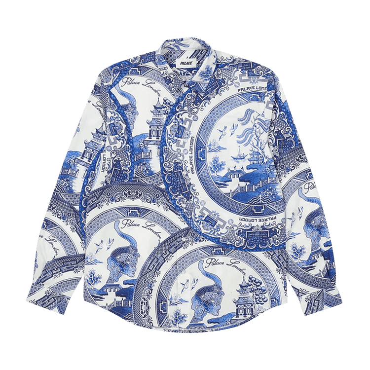 Palace China Plate Shirt "Navy"