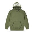 Palace Giant Woven Label Hood "Olive"