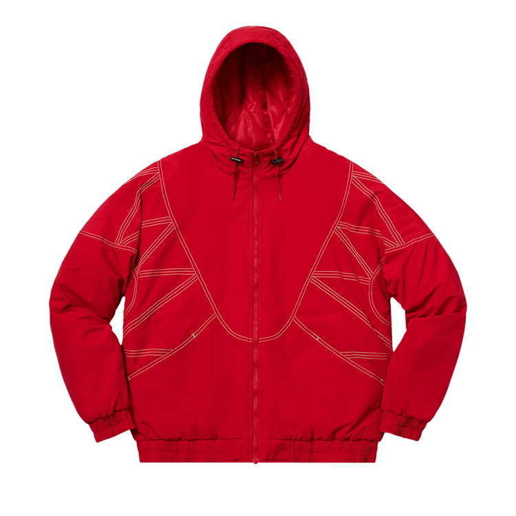 Supreme Zig Zag Stitch Puffy Jacket "Red"
