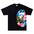 BAPE ABC Camo Crazy Side BIg Ape Head Tee "Black"