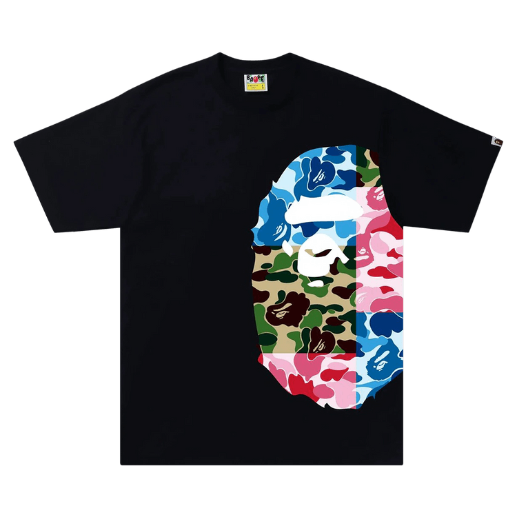 BAPE ABC Camo Crazy Side BIg Ape Head Tee "Black"
