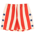 Bode Flag Stripe Shorts "Red"