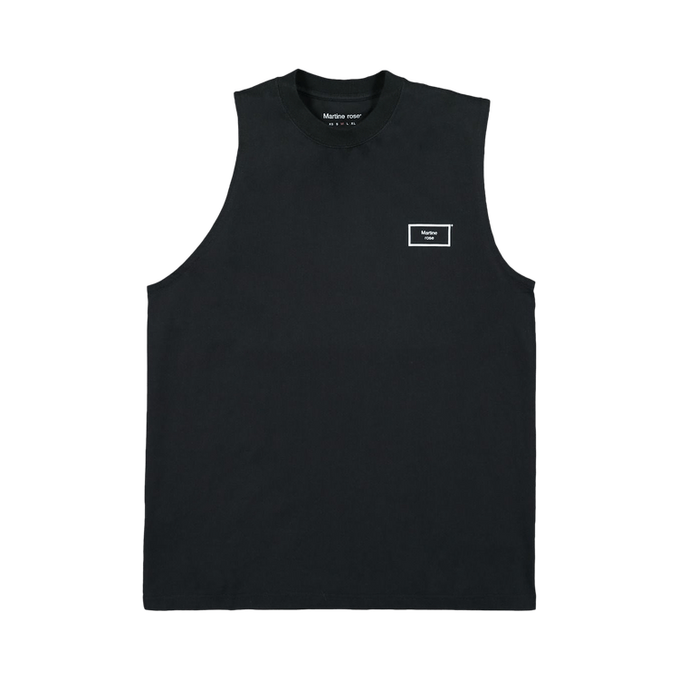 Martine Rose Asymmetric Sleeveless Logo T-shirt "Black"