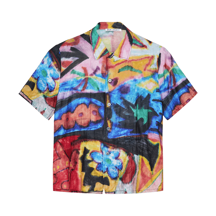 Our Legacy Landscape Daylight Print Short-Sleeve Box Shirt "Multi-Color"