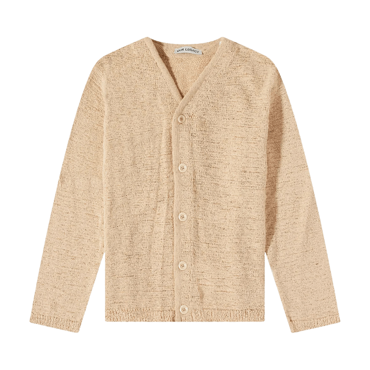 Our Legacy Faux Cord Knitted Cardigan "Beige"