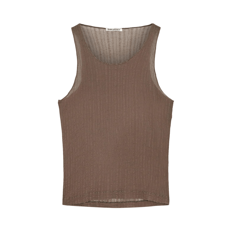 Our Legacy Ruffle Silk Singlet "Olive"