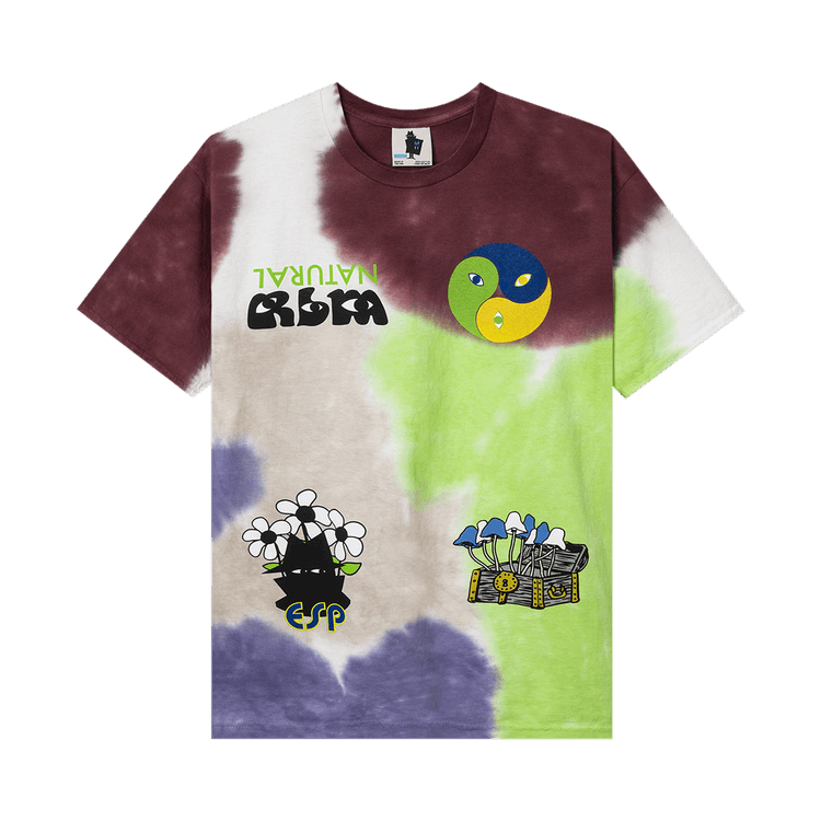 Real Bad Man Psychic Plant Tie Dye Short-Sleeve Shirt "Rust/Yellow"