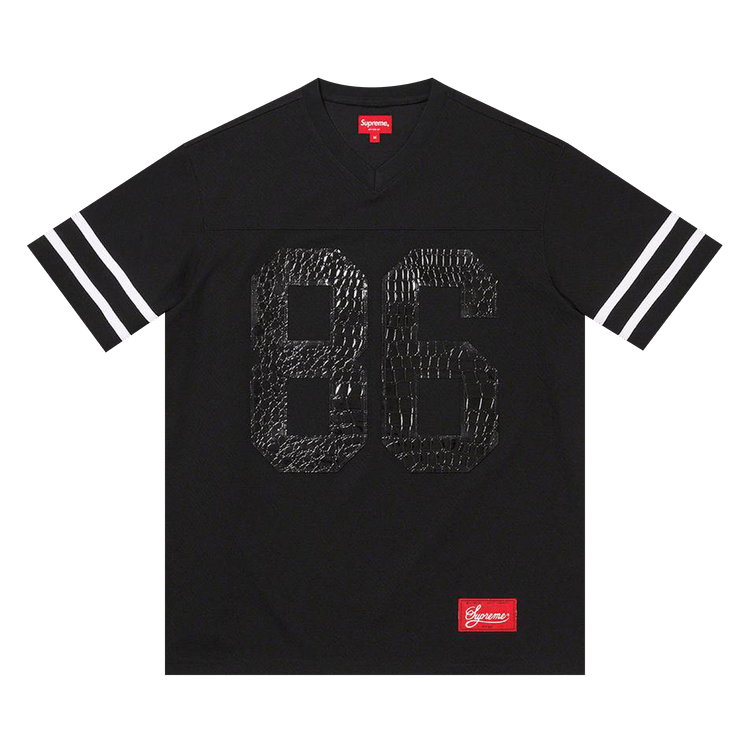 Supreme Faux Croc Football Jersey "Black"