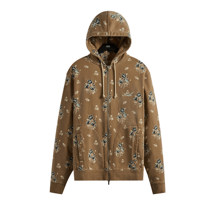 Kith Begonia Floral Williams V Full Zip Hoodie "Canvas"