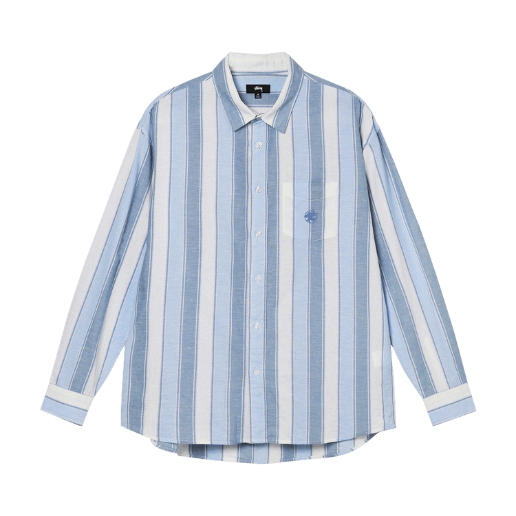 Stussy Wide Striped Shirt "Blue Stripe"