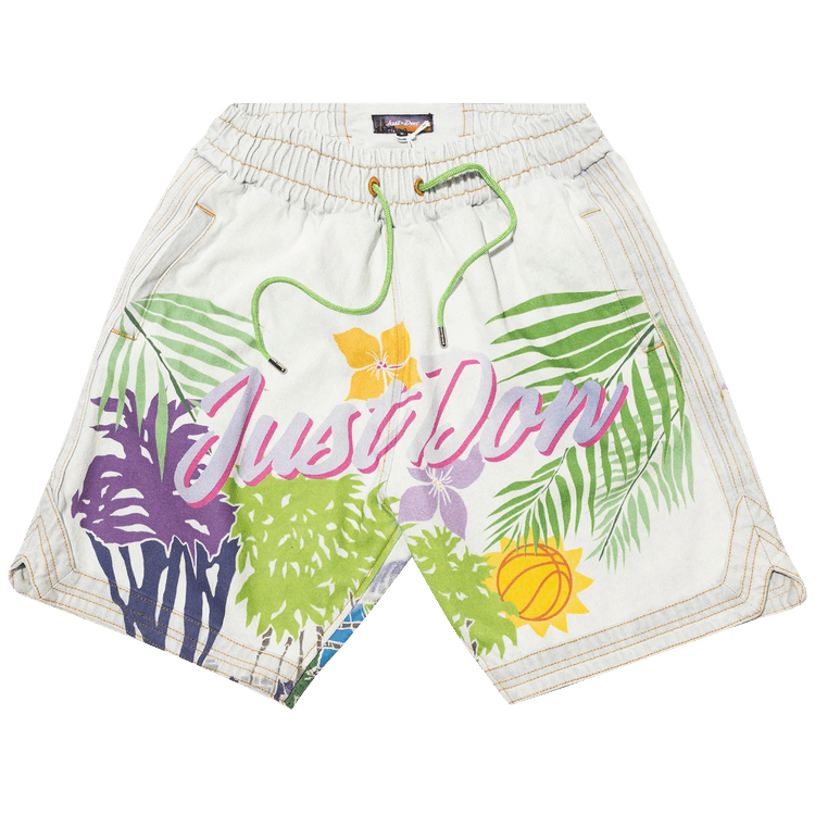 Just Don Denim Tropic Shorts "Blue/Multicolor"
