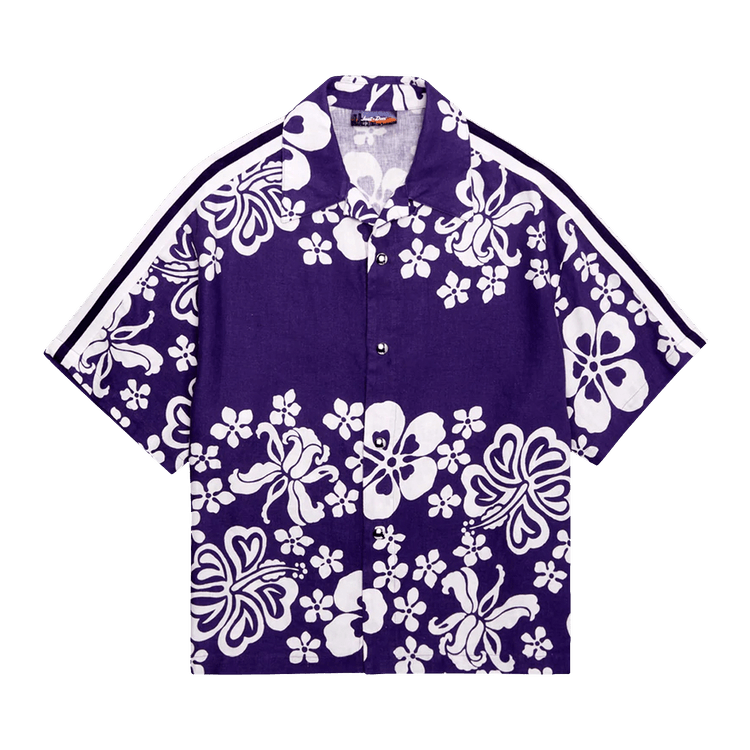 Just Don Hawaiian Shirt "Purple/White"