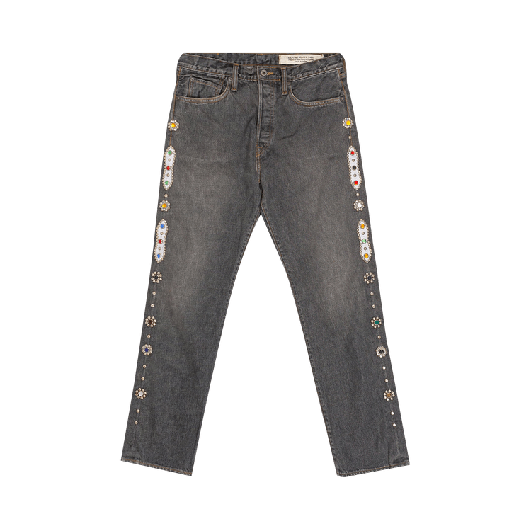 Kapital Monkey Cisco Studs 5 Pocket Denim "Black"