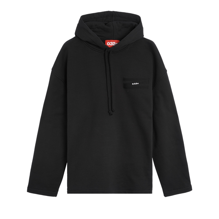 032C Circular Knit Boxi Hoodie "Black"