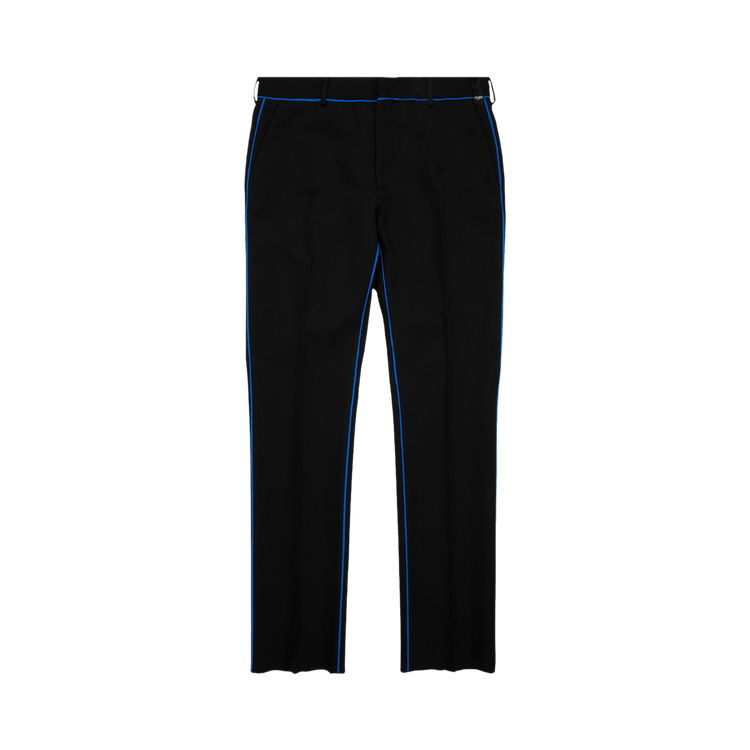 Fendi Wool Gab And Piping Trousers "Black"