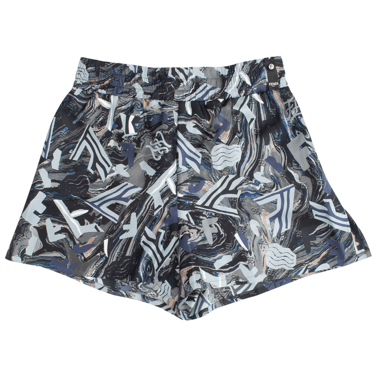 Fendi Bermuda Silk Fendi Fragment Short "Ash"