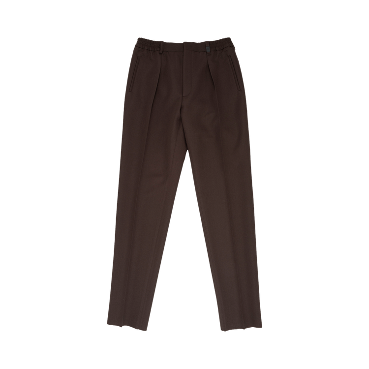 Fendi Gab And Plaque Pants "Wenge"