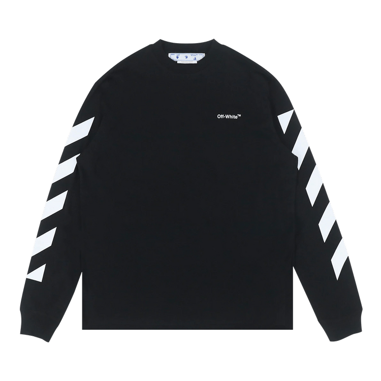 Off-White Diag Helvetica Skate Long-Sleeve Tee "Black/White"