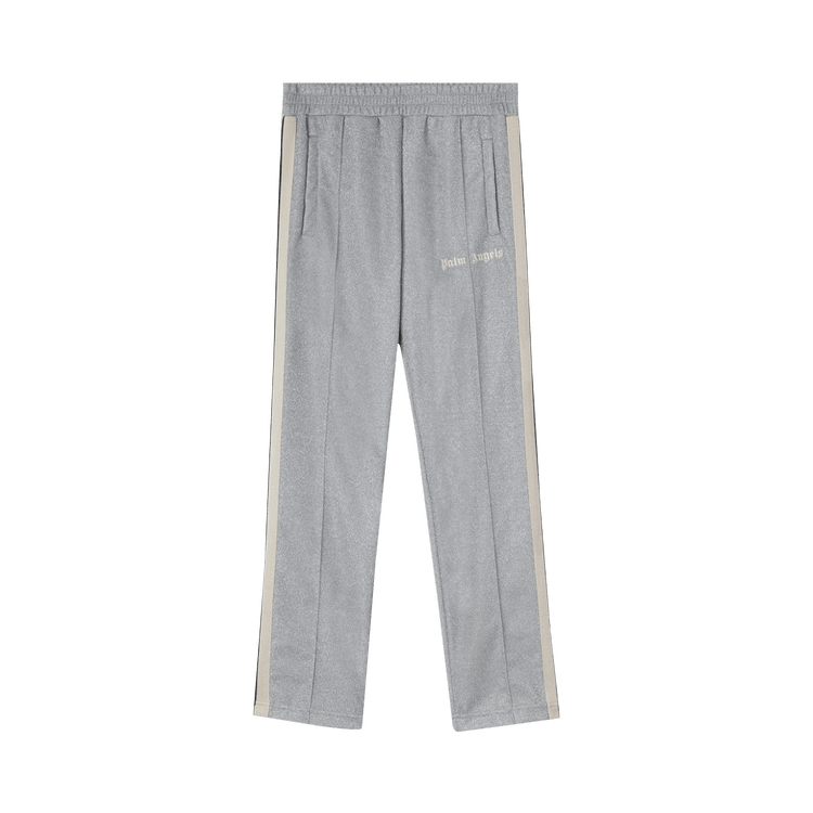 Palm Angels Lurex Track Pants "Silver/Off White"