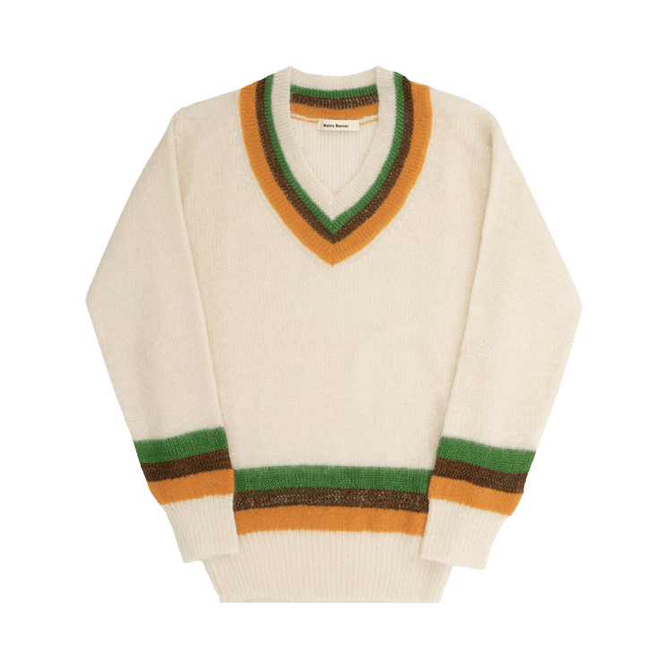 Wales Bonner Sant V-Neck Sweater "Ivory"