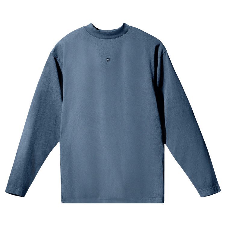 Yeezy Gap Engineered by Balenciaga Logo Long-Sleeve Tee "Dark Blue"