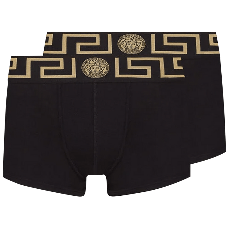 Versace Greca Border Trunks Bi-Pack "Black"