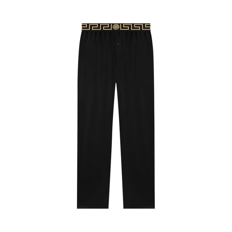 Versace Greca Border Silk Pyjama Trousers "Black"