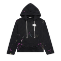 Palm Angels PxP Painted Raw Cut Hoodie "Black/White"