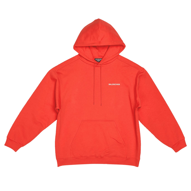 Balenciaga Medium Fit Hoodie "Bright Red/White"