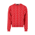 Balenciaga All Over Logo Crewneck "Red/White"