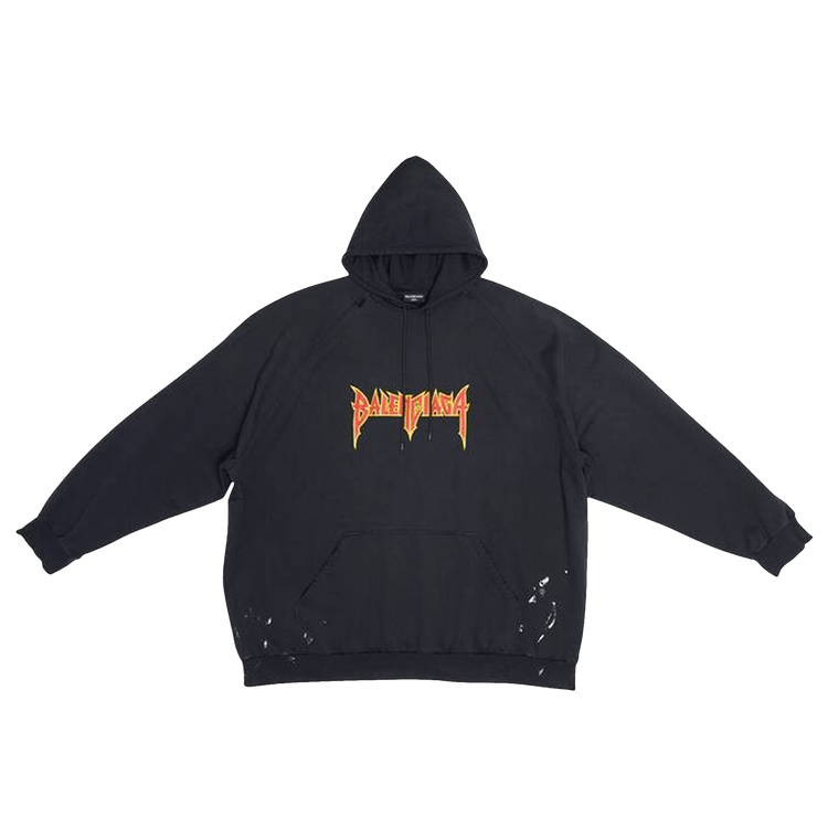 Balenciaga Metal Oversized Hoodie "Washed Black"