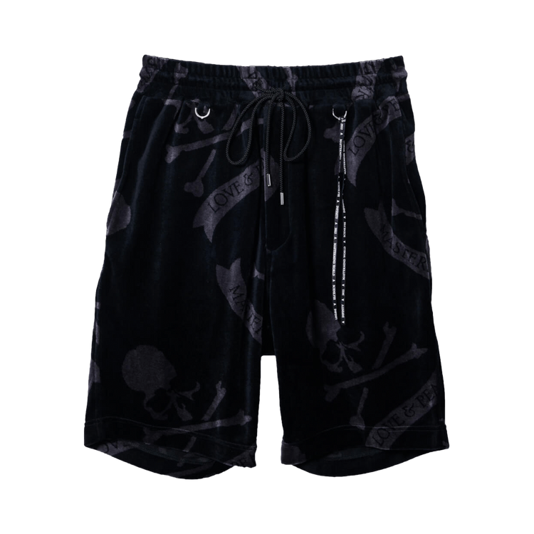 Mastermind World All Over Skull Velour Shorts "Olive/Sand"