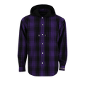 Mastermind World Plaid Hooded Long-Sleeve Shirt "Purple"