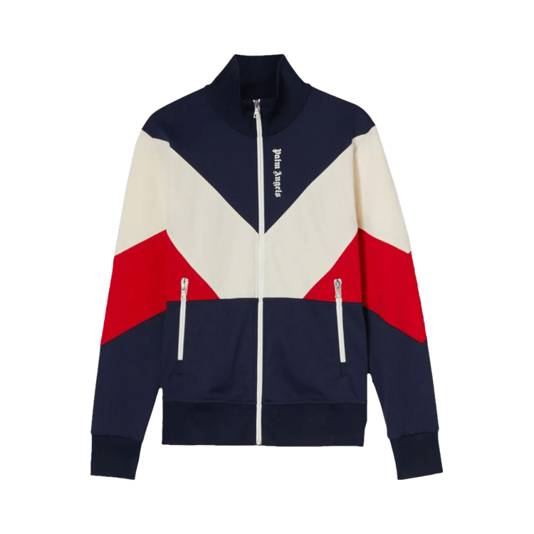 Palm Angels V Colorblock Track Jacket "Navy Blue/White"