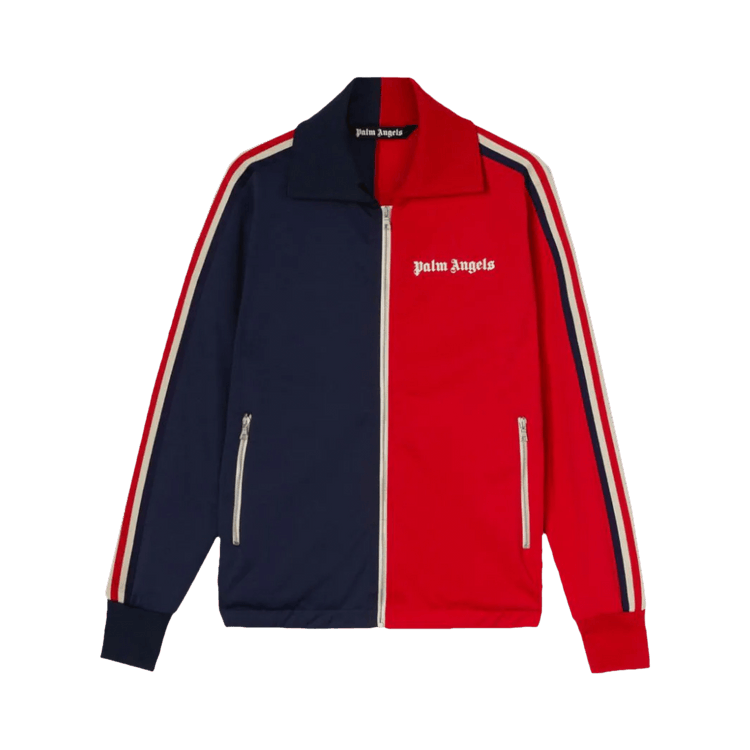 Palm Angels Two Tone Track Jacket "Red/Off White"