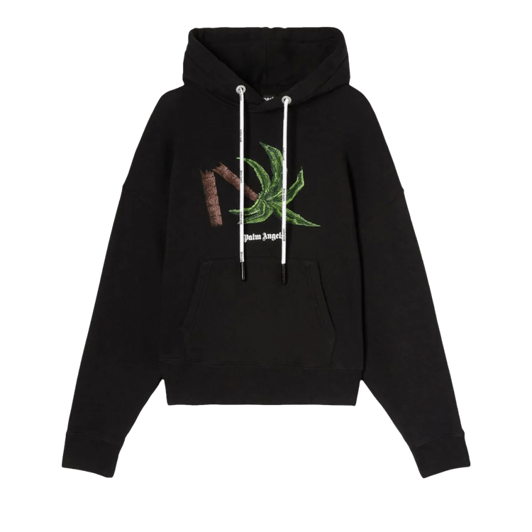 Palm Angels Broken Palm Hoodie "Black/Green"