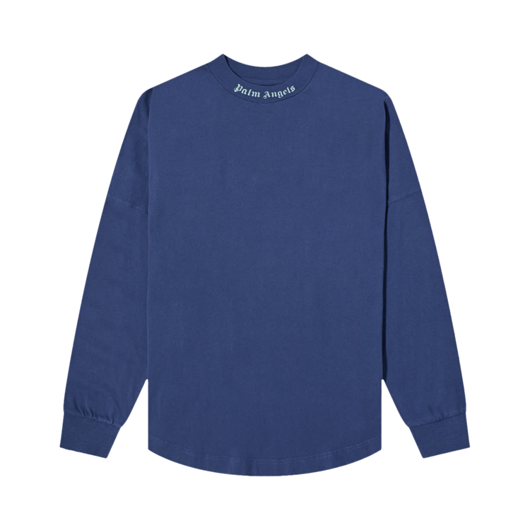 Palm Angels Classic Logo Over Long-Sleeve Tee "Blue Iridescent"