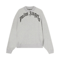 Palm Angels Curved Logo Crew "Grey/Black"