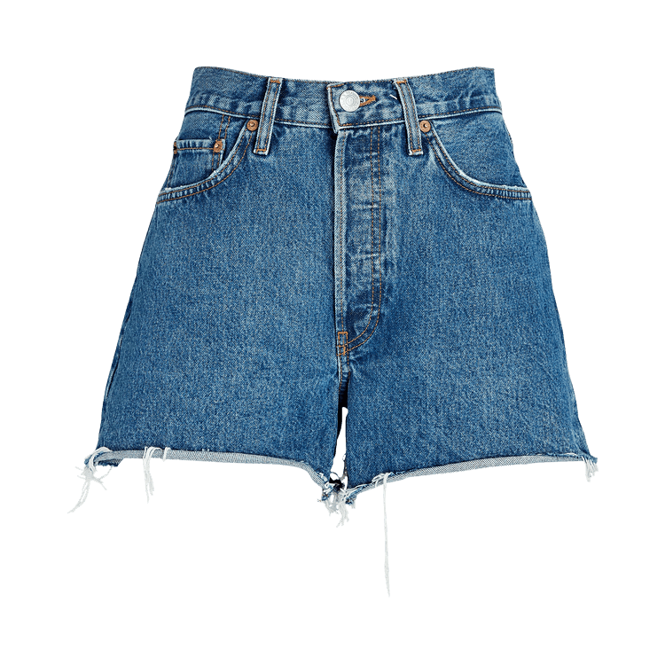 RE/DONE 90"s Low Slung Short "Bleu Mere'