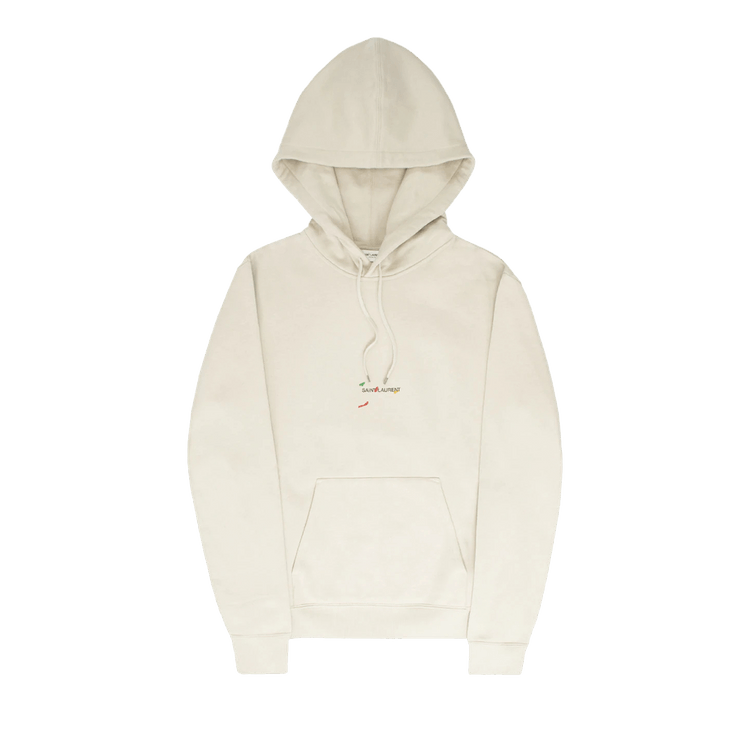 Saint Laurent Archive Logo Hoodie "Putty"