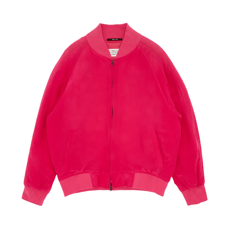 Vintage Maison Margiela Silk Bomber Jacket "Fuchsia"