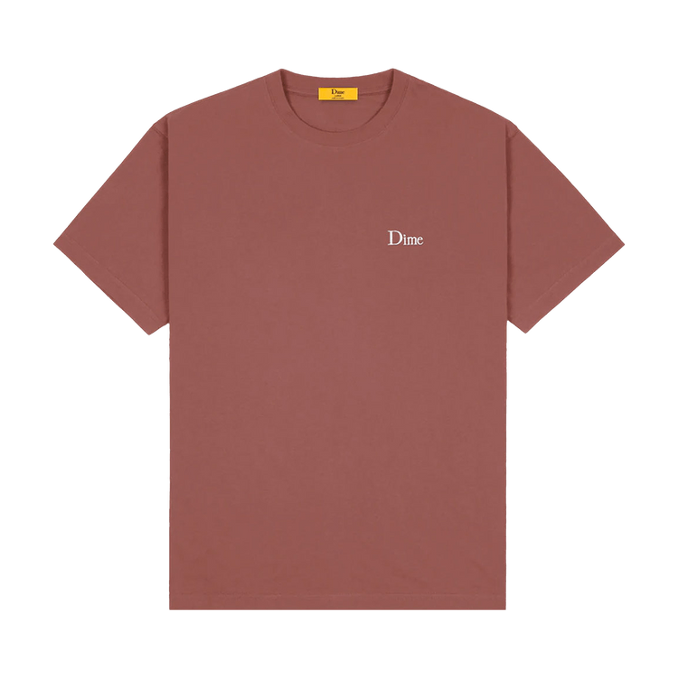 Dime Classic Small Logo T-Shirt "Washed Maroon"