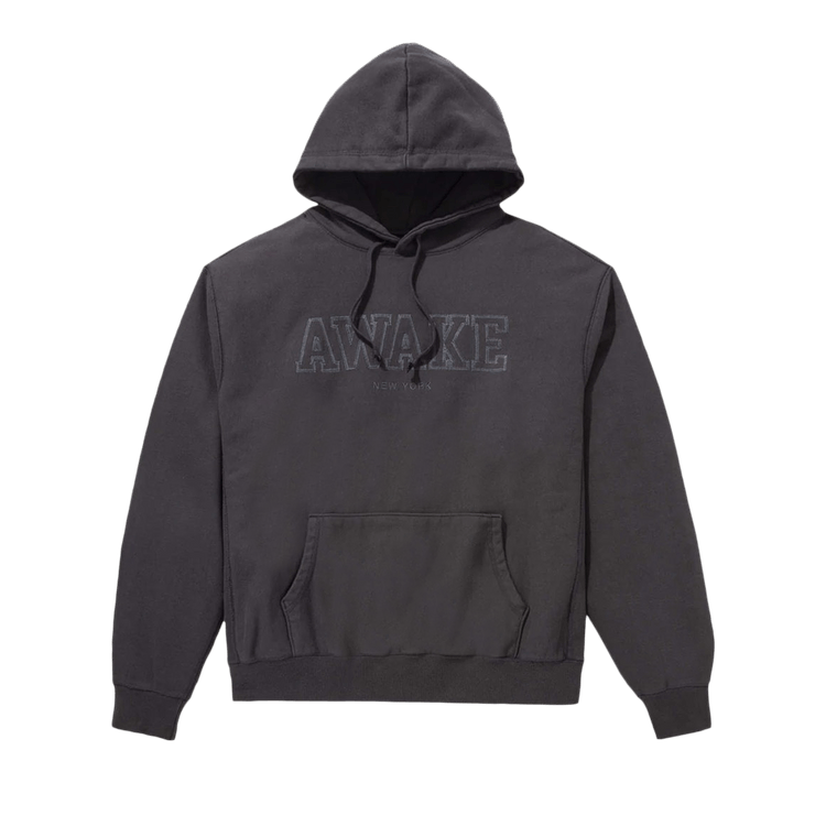 Awake NY Military Logo Embroidered Hoodie "Charcoal"