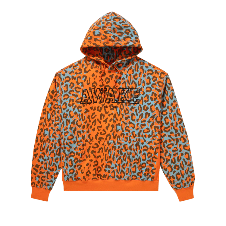 Awake NY Military Logo Embroidered Hoodie "Printed Leopard"