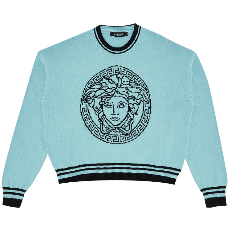 Versace Medusa Logo Knit "Light Blue"