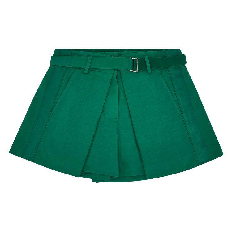 Sacai Belted Suiting Shorts "Green"